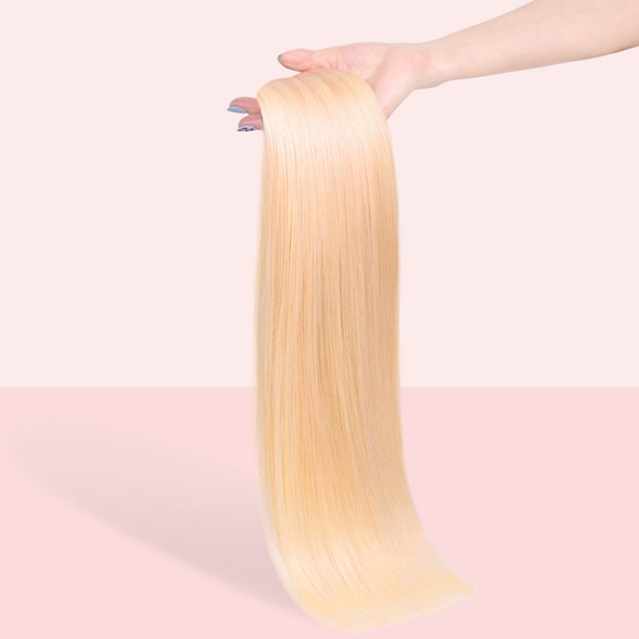 MHOT Seamless Clip-in Extensions Golden/Beach Blonde Highlights (P23/613) NIB - Picture 3 of 4